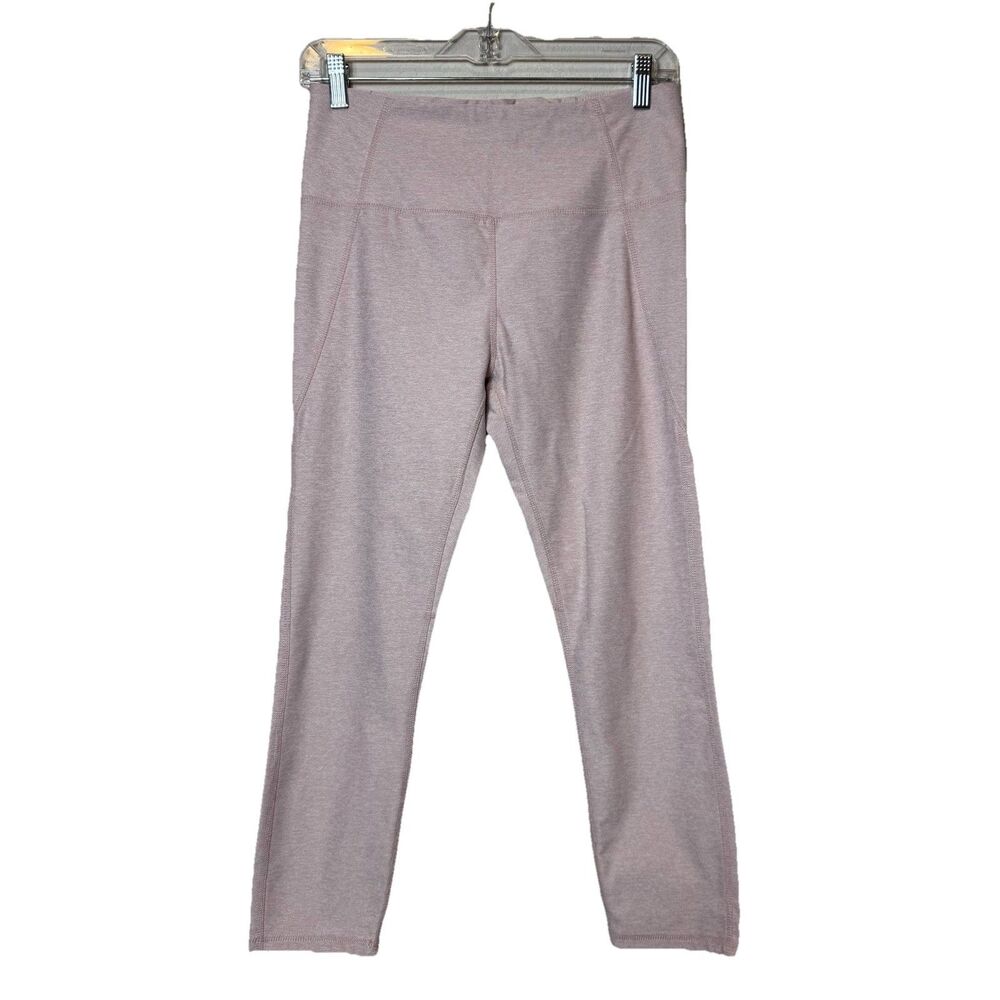 Varley Everett Light Pink Marl High Rise Cropped Leggings Gym Workout Women’s M